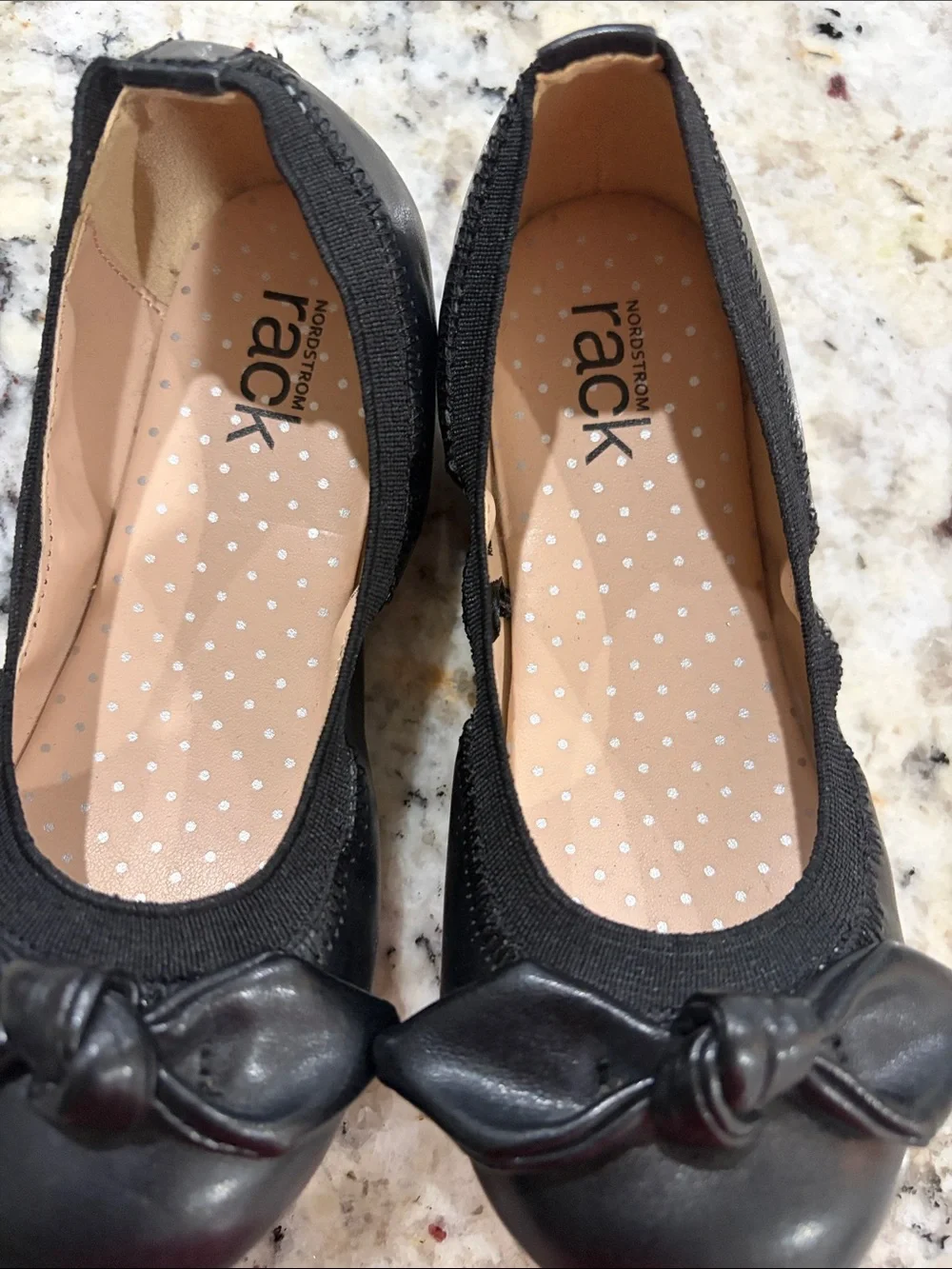 Girls' Sz11 Black Bow Ballet Flats - Nordstrom Rack